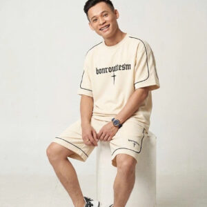 Bộ Quần Áo Thể Thao Nam Mùa Hè Unisex, Hình Thêu Sắc Nét, Phong Cách Cao Cấp